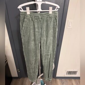 Men's ASOS Mint Green Velour Corduroy Pants
